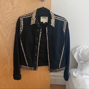 L’Agence studded denim jacket
